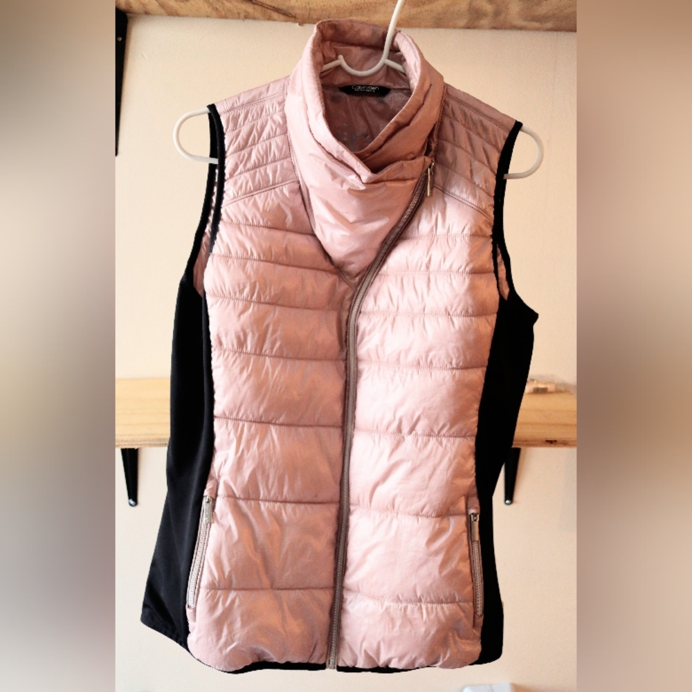 Pink Calvin Klein performance puffer vest